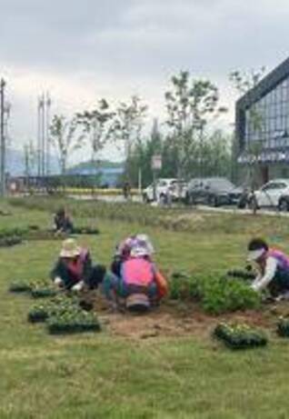 한국생활개선장흥군연합회 탄소중립실천 꽃동산 조성