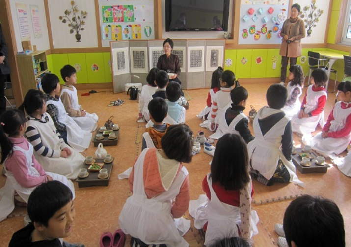 장흥청태전 차 문화 학교서 배운다